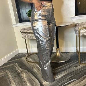 Silver Boot Cut Pants